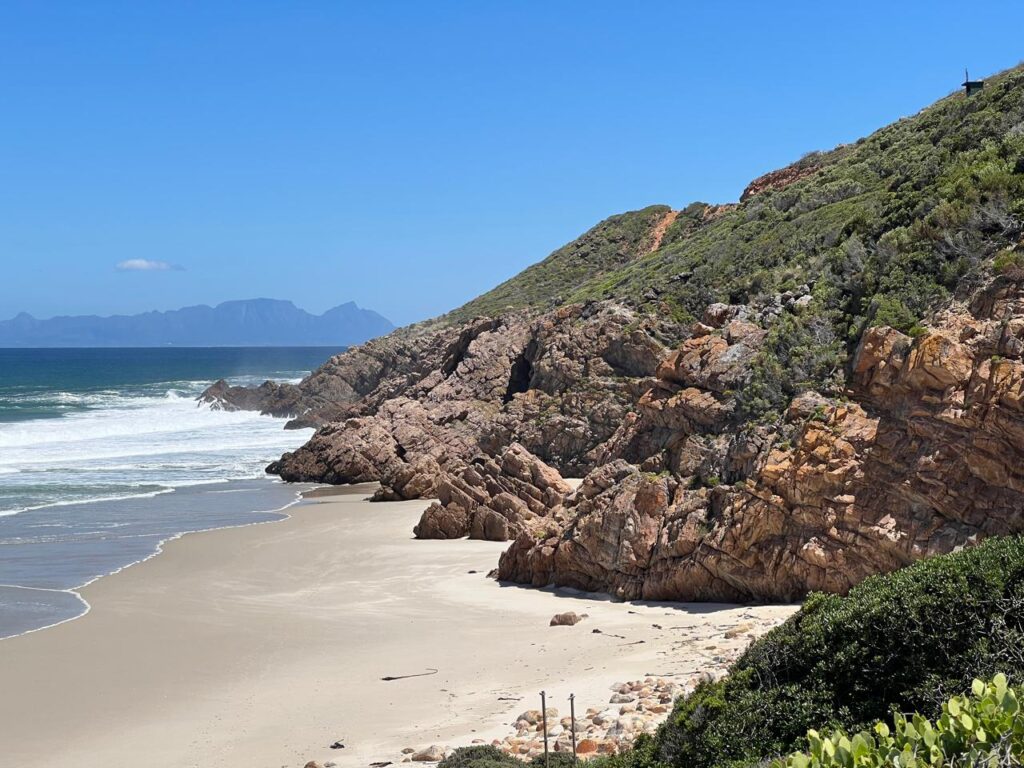 Dappat se Gat beach and rocky coastline in the Helderberg region, Western Cape