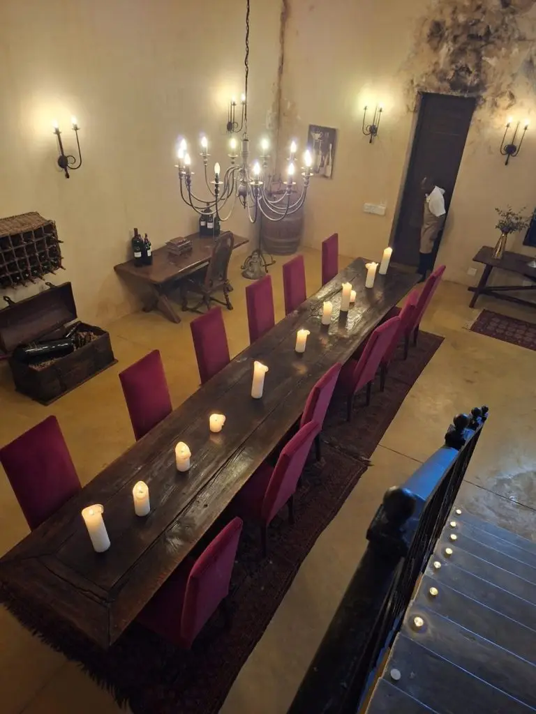 The Royal tasting room, underground at Webersburg.